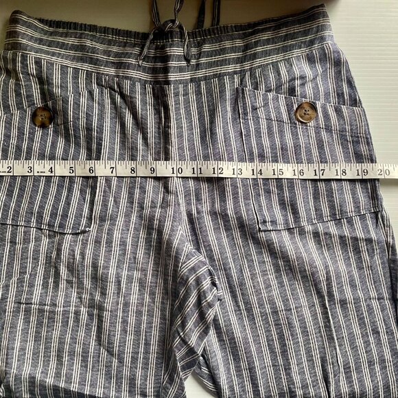 Striped drawstring capri pants - Picture 7 of 8